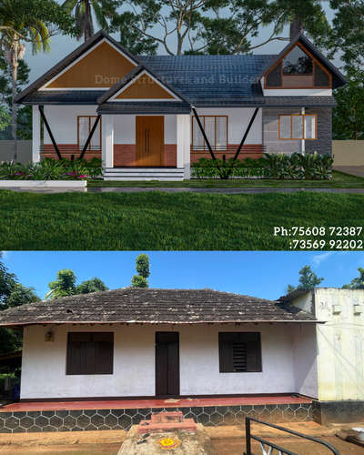 Transformation of Old Traditional house into new modern Traditional style 🏠. 
Location:Thennilapuram, Alathur 
 #HouseRenovation  #moderncolonial  #Architect  #CivilEngineer  #sloperoof   #ClayRoofTiles  #slopestyle  #astructure