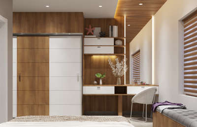 master bedroom with sliding wardrobe
 #SlidingDoorWardrobe