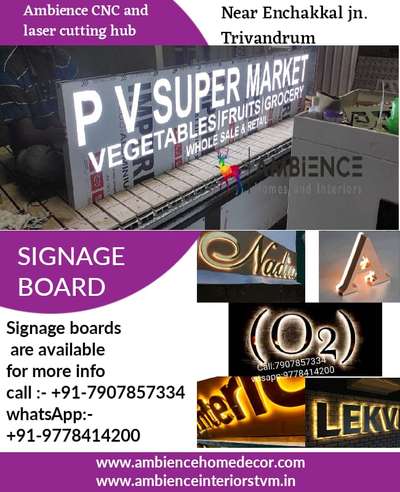 ✨️Signage Boards.
✨️Home Name Boards.
✨️Art Letters.... etc all are available.+91-7907857334