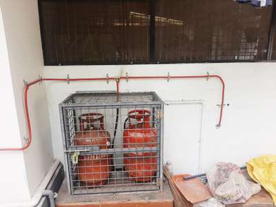 gas copper pipe line fitting work