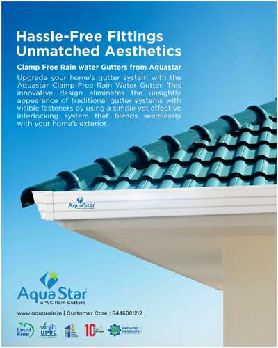 Hassle free fittings, Unmatched aesthetics #aquastar  #aquastargutters