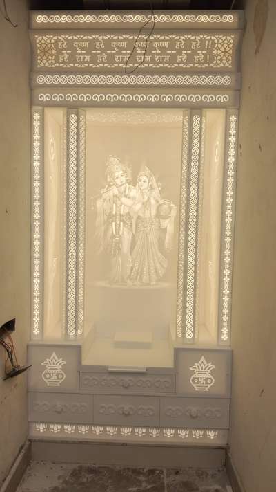 Radha Krishna Corian Temple backit  #mandir  #InteriorDesigner