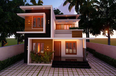 proposed 3d for Mr.Afsar &Ajuma 
1415sqft|3bhk
 #ContemporaryHouse  #3Delevation