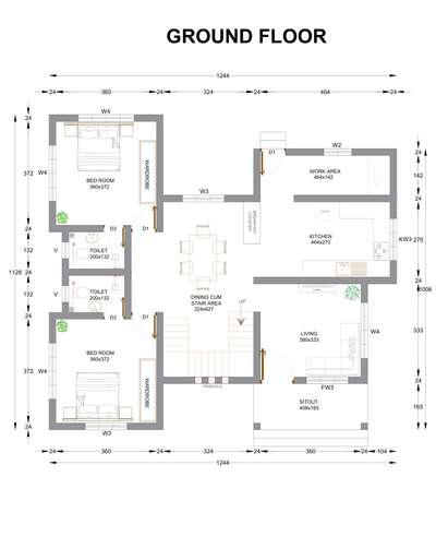 1205 sqft 2BHK modern house plan.
#HousePlan #2BHK #1205sqft #FloorPlan #HomeDesign #ArchitectureDesign #Architect #CivilEngineering #plandesignhouse