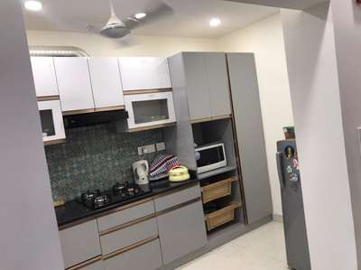 modular kitchen site pictures with pentry and tall unit