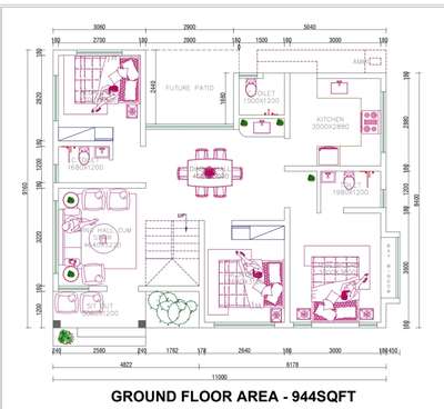 Area: 944Sqft 3bhk
Model: Contemporary
location: Kodungallur