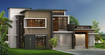 3D Elevation # Shahul Hameed # Perumanna  # 3bhk