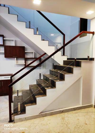 we're doing all types stainless steel handrails high quality wood and glass railings.