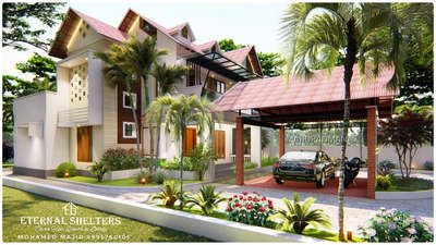 #ElevationDesign Proposed Residential Building for Mr Rinku George, Thodupuzha, Idukki