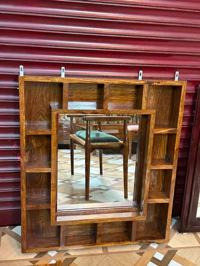 Solid wood mirror- Sheesham / Rosewood- 3 ft by 3 ft - made of 40 plus yrs aged wood - premium quality .  #mirror #DressingTable #wallmirror #antique #moderndesign #furniture