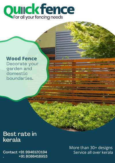 wood fence for aesthetics