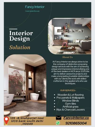 Fancy interior:-9210865004
our services:-#Wallpapers,#Artificial grass#Wooden and Lvt tiles flooring#Carpets etc