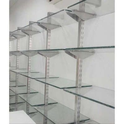 #glass wall garment display rack