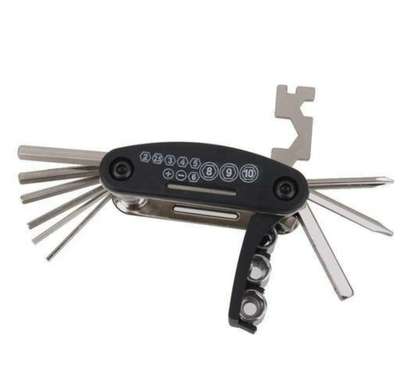 AFPIN Bicycle Repair Tool Bike Pocket Multifunction Folding Tool 16 in 1 Cycling cycle Tool Kit 
Name: AFPIN Bicycle Repair Tool Bike Pocket Multifunction Folding Tool 16 in 1 Cycling cycle Tool Kit 
Color: Multicolour
Number of Tools: 16
Net Quantity (N): 1
Country of Origin: India