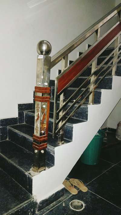 s.s. railing with HPL sheet 
works 
contact me for S.s works