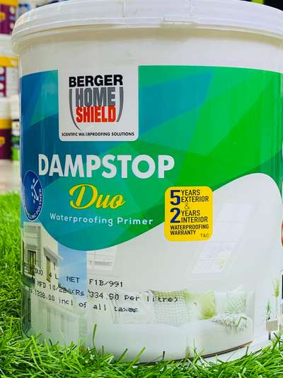 Damp stop Duo is a waterproofing primer. Waterproofing effect upto to 2 bar negative water pressure !! 
Prevents from salt leaching.  Protects from dampness. 

5 years exterior warranty and 2 years interior warranty.