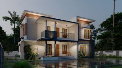 Exterior design @ kollam 
.
.
.
.
 #exteriordesigns  #Architect  #architecturedesigns  #HouseDesigns  #nightrender  #Architect  #modernhome