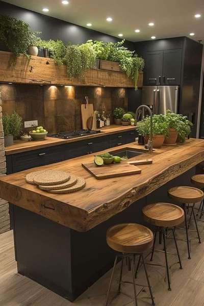 live edge kitchen counter