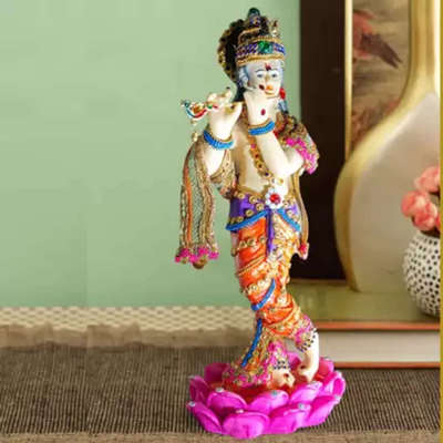 Krishna with Flute for Gift & Home Déco
#homedecor#idol#krishna#showpiece #decorshopping