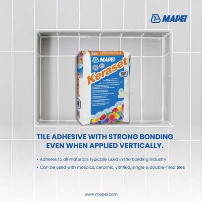 Keraset is created using special additives based on a formula developed by Mapei’s renowned R&D. Thanks to its strong bonding properties, it can be applied even vertically without slumping, keeping the tiles in place. 

 #mapei  #mapeimalppuram #adhesives  #tileadhesives  #constructionsite  #exteriors  #interor  #buildingmaterials #constructionindustry #global #iconicbuildings #performance #researchanddevelopment #worldclass