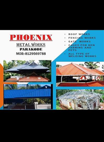House roofing work and fencing work with polycarbon work