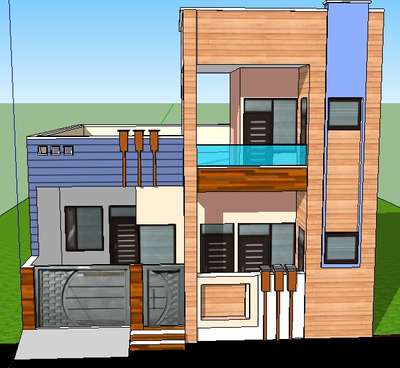 architect  -ravijangra sketch up front elevations  # elevation #3dmodeling #InteriorDesigner