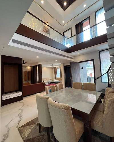Click of double height lobby area for one of the high end interior projects. #lobbydesign #doubleheight #LUXURY_INTERIOR