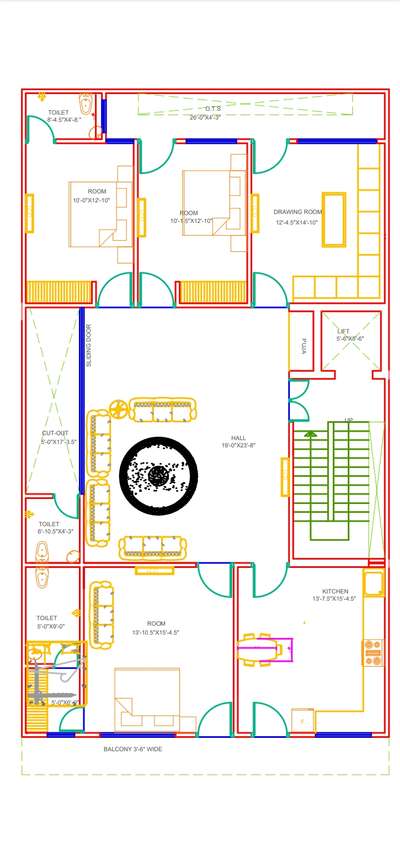 North facing 🌸 40x70 home plan  # plan
 #ElevationHome  #drewing  #draftsmaster  #drafting  #40x70  #4BHKPlans