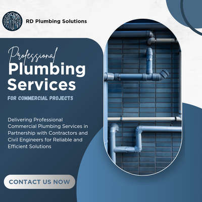 "RD Plumbing Solutions: Delivering Professional Commercial Plumbing Services in Partnership with Contractors and Civil Engineers for Reliable and Efficient Solutions

𝗣𝗹𝘂𝗺𝗯𝗲𝗿 & 𝗣𝗹𝘂𝗺𝗯𝗶𝗻𝗴 𝗦𝗲𝗿𝘃𝗶𝗰𝗲𝘀.