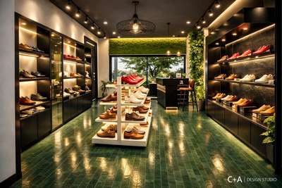Shoe shop with little more lighting🙂‍↕️✨🪬
 #shoerack 
 #Comercial_interiors 
 #shopping 
 #InteriorDesigner