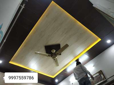 how to make👌 pvc false ceiling with woll paneling 💯design💕
