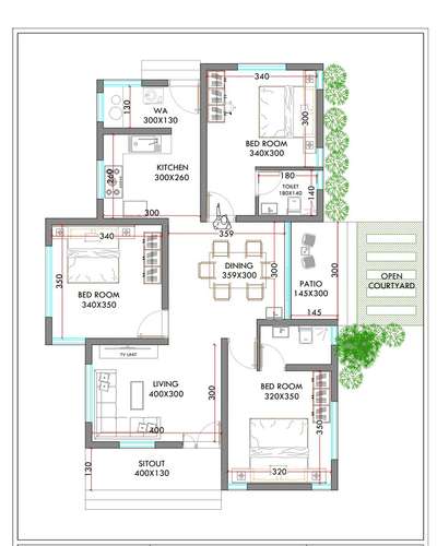 single story residential plan #GF plan #3BHKHouse  #1000SqftHouse  #NorthFacingPlan