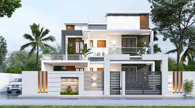 Residence for Mr. Kiran @Kollam. for designing and construction -9633711516
 #ContemporaryHouse
 #Architect
#Architectural&Interior
#architecturedesigns
#3DPlans
#FloorPlans
#KeralaStyleHouse