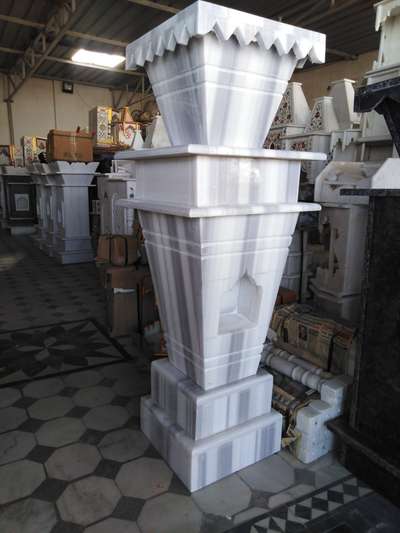 Imported marble Tulsi pots