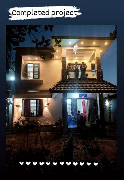 Another milestone of LK designers and developers
Thank you Nitin and family members for supporting me. 
 #1400 sqft
 #completed_house_construction 
#newvilla 
#ContemporaryHouse