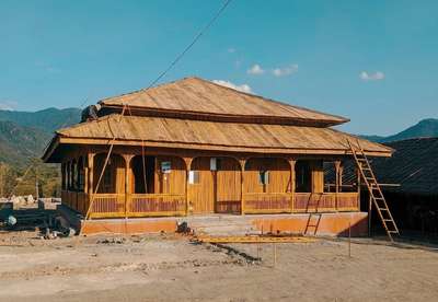 Makes houses from bamboo: Rajeev makes all kinds of designing houses from bamboo. 9717 803201 Only those who need work should call.