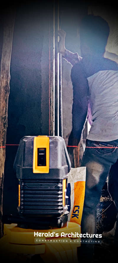 Plastering level checking By using professional level laser tool