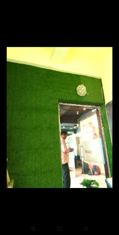 Artificial grass work by Chetan interior