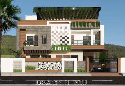 #elevation#design#dayview#nightview#big#house#