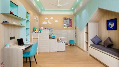 Kids room complete work.. #KidsRoom #kidsroomdesign #childrenroom