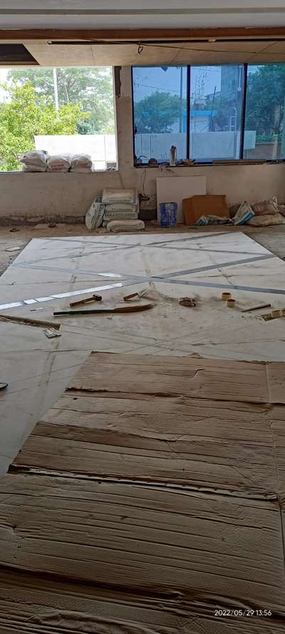 new unfinished office project...... # Italian marble flooring.... #enlay work...... designer flooring.....