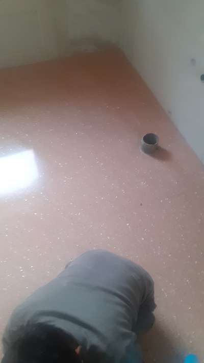 Pink terazo flooring