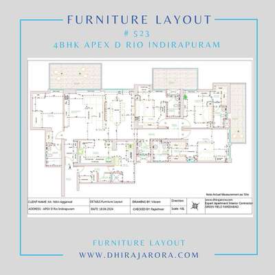 STOP 🛑 to see the stunning furniture layout of our latest luxury project at Apex Drio, Indirapuram! 🏡✨ Bringing elegance and comfort together in this 4BHK masterpiece. #BrightInteriors #LuxuryLiving #InteriorDesign #ApexDrio #HomeGoals #InteriorInspo