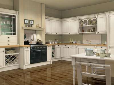 Wooden painted finished kitchen