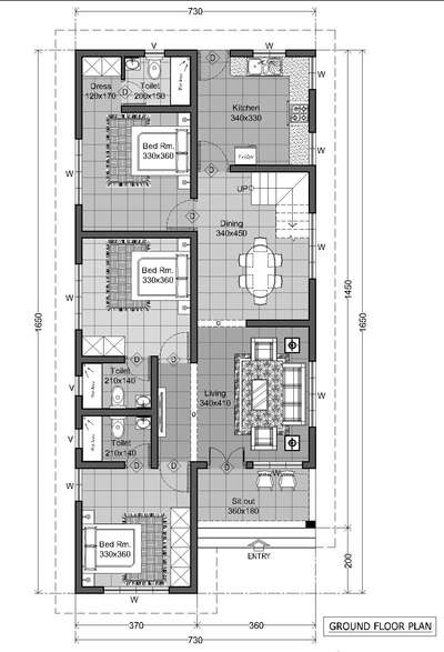 1219 square feet area#ground floorplan#2d Design #client_Vishnu das#cherai#Ernakulam.