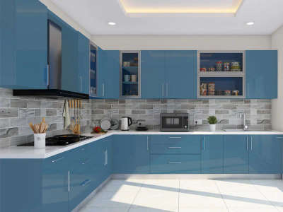 modular kitchen  #LargeKitchen