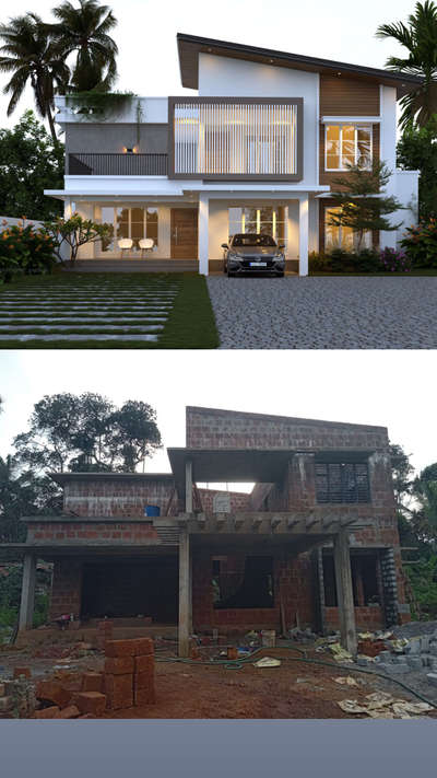 Residence for Muhammed Ali 
 #KeralaStyleHouse  #HomeAutomation  #exterior_Work  #InteriorDesigner  #ElevationHome