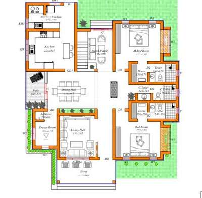 2950 Sqf house plan  # follow for more beautiful plan