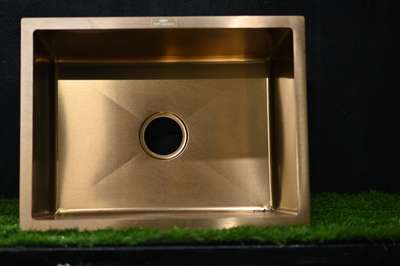 Rose gold handmade kitchen sink