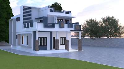 Total Square Feet - 1300 
 #Minimalistic  #3dhouse  
 #revitarchitecture  #moderndesign